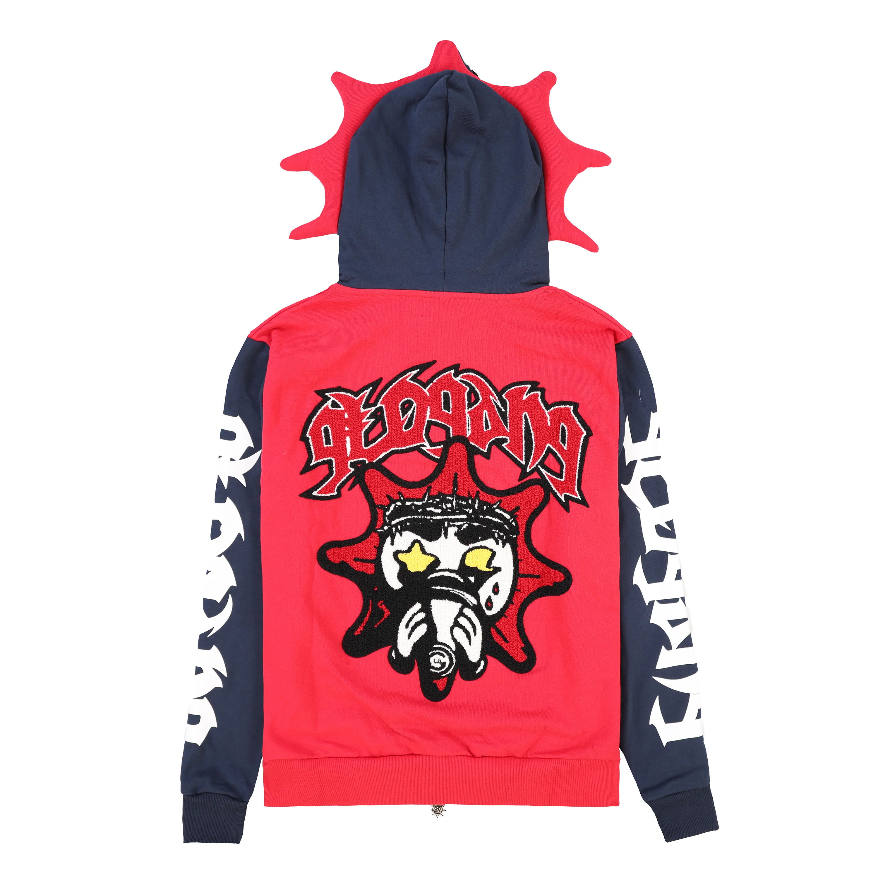 Almighty II Gang Full Zip Hoodie (Red/Navy) - Image 2