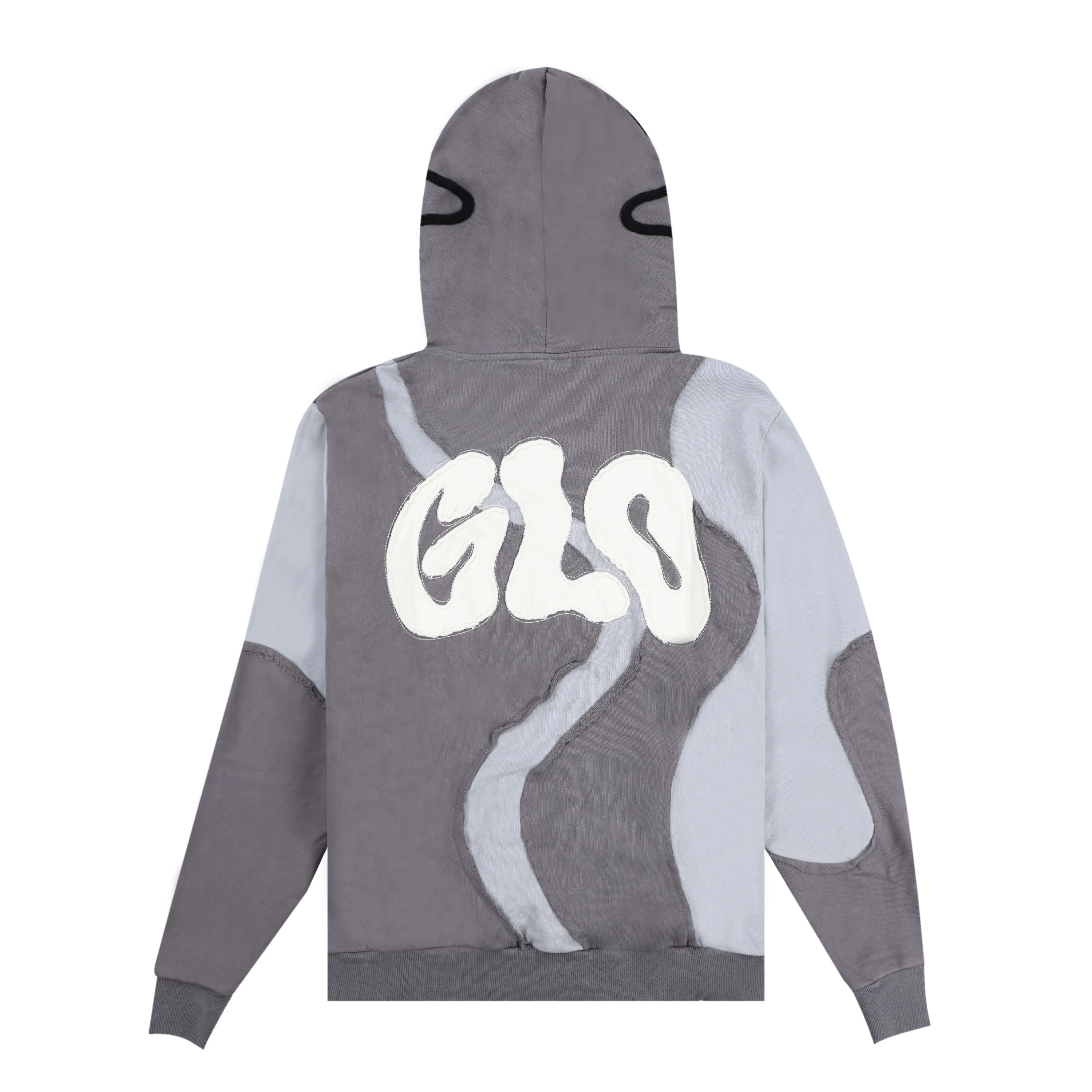 Curve Cut Full Zip Hoodie (Grey) - Image 2