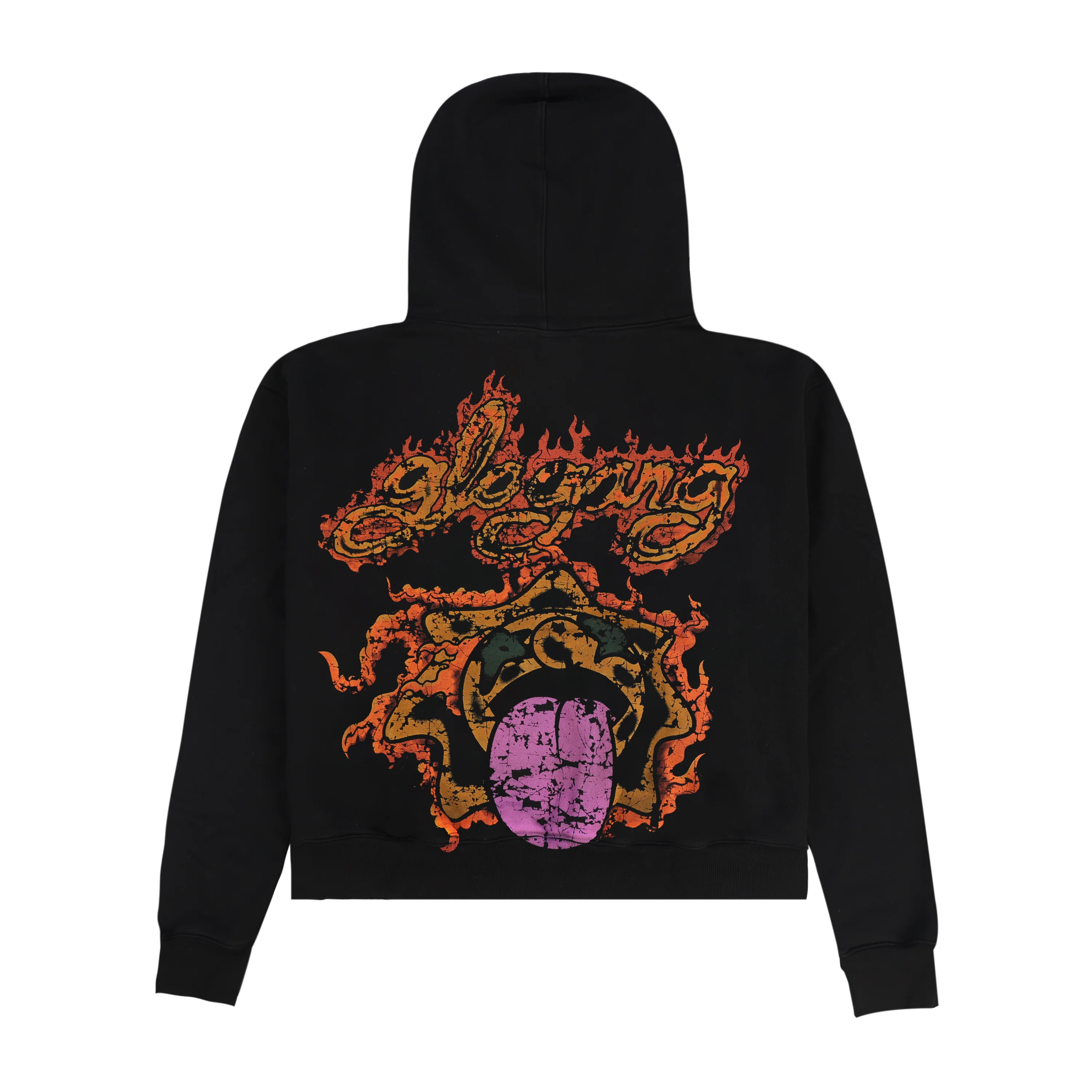 Flaming Glo Tongue Hoodie (Black) - Image 2