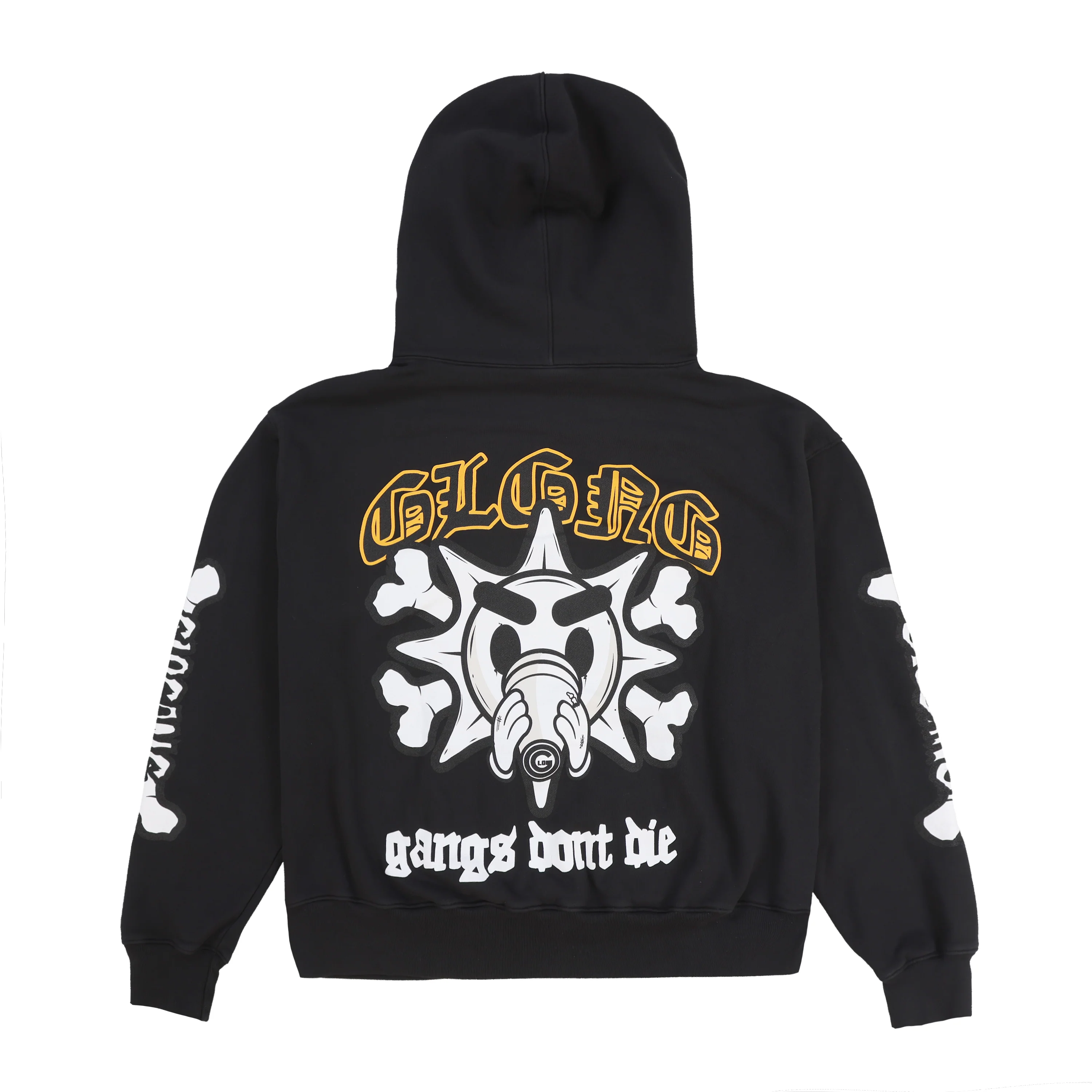 Gangs Don't Die Bones Hoodie (Black) - Image 2