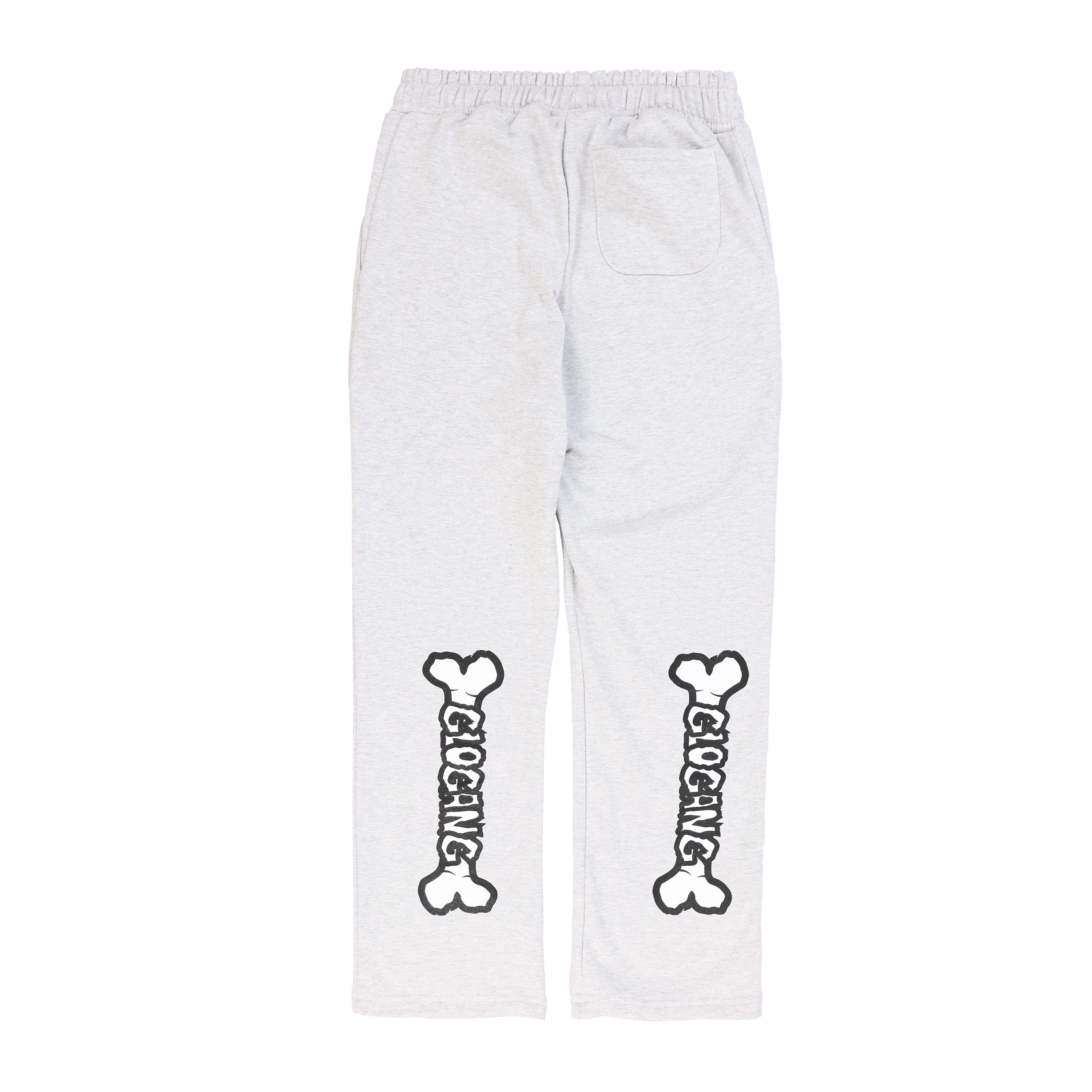 Gangs Don't Die Bones Straight Leg Sweatpants (Heather Grey) - Image 2