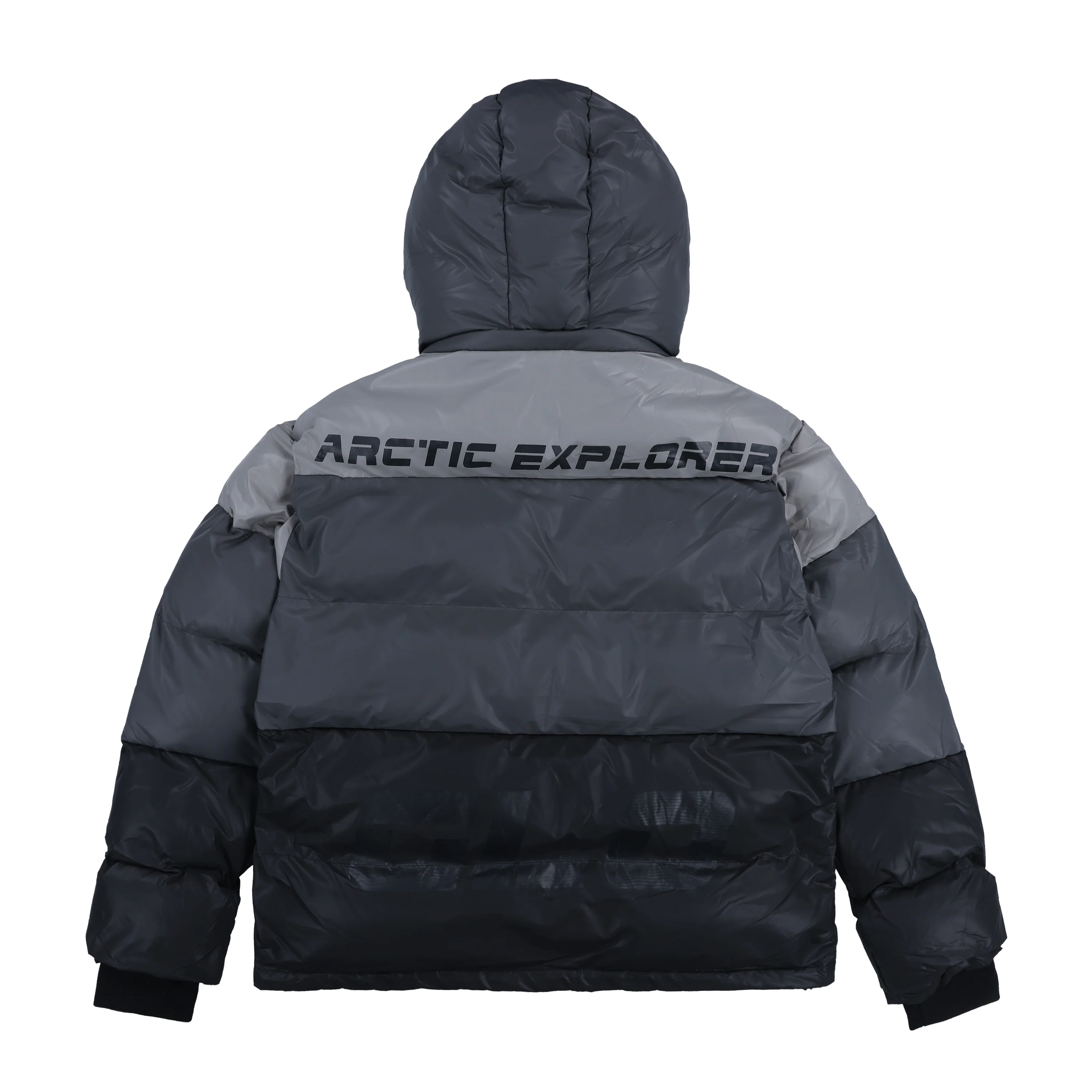 Glo Arctic Explorer Puffer Jacket (Black/Grey) - Image 2