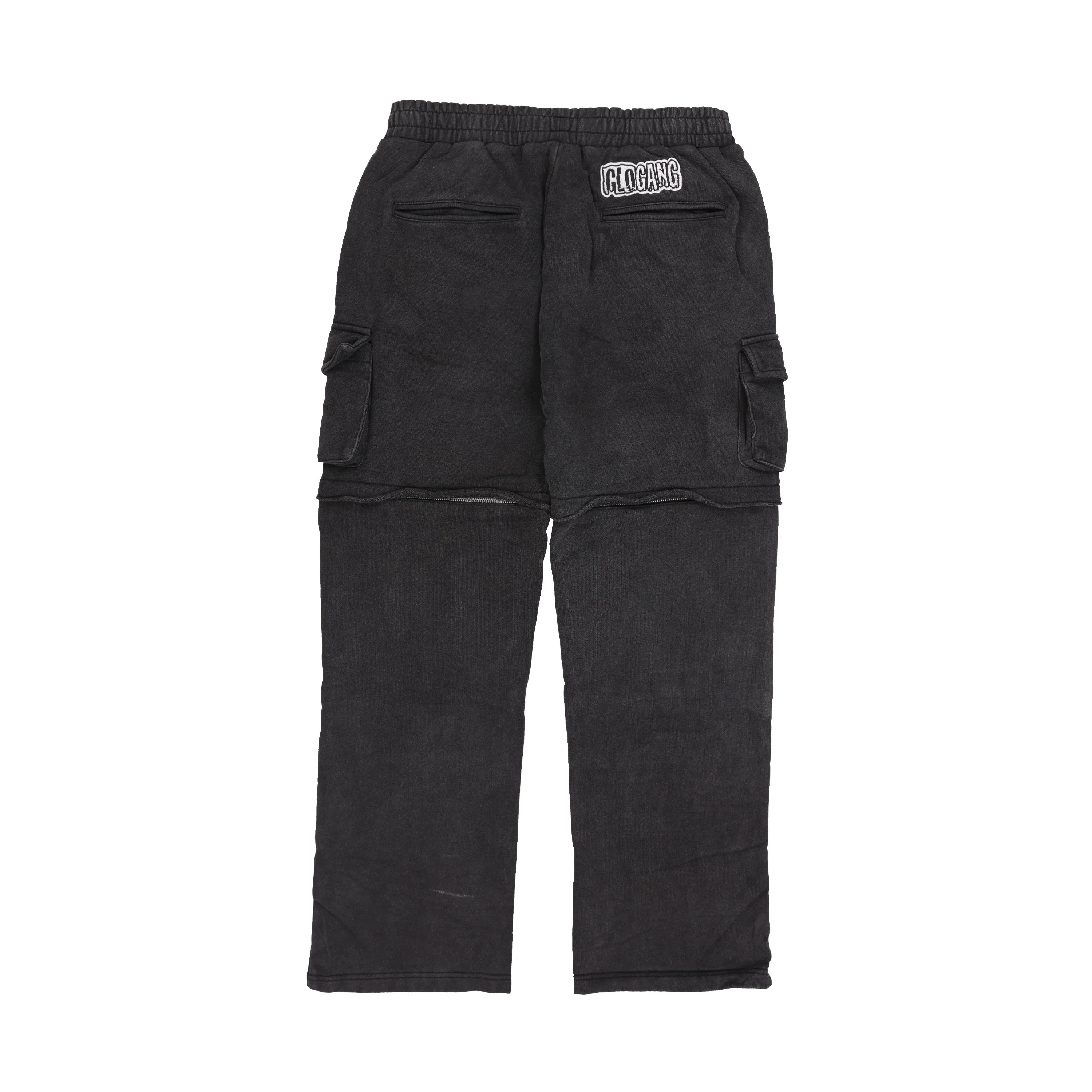 Glo Gang Cargo Zip Off Sweatpant (Black) - Image 2