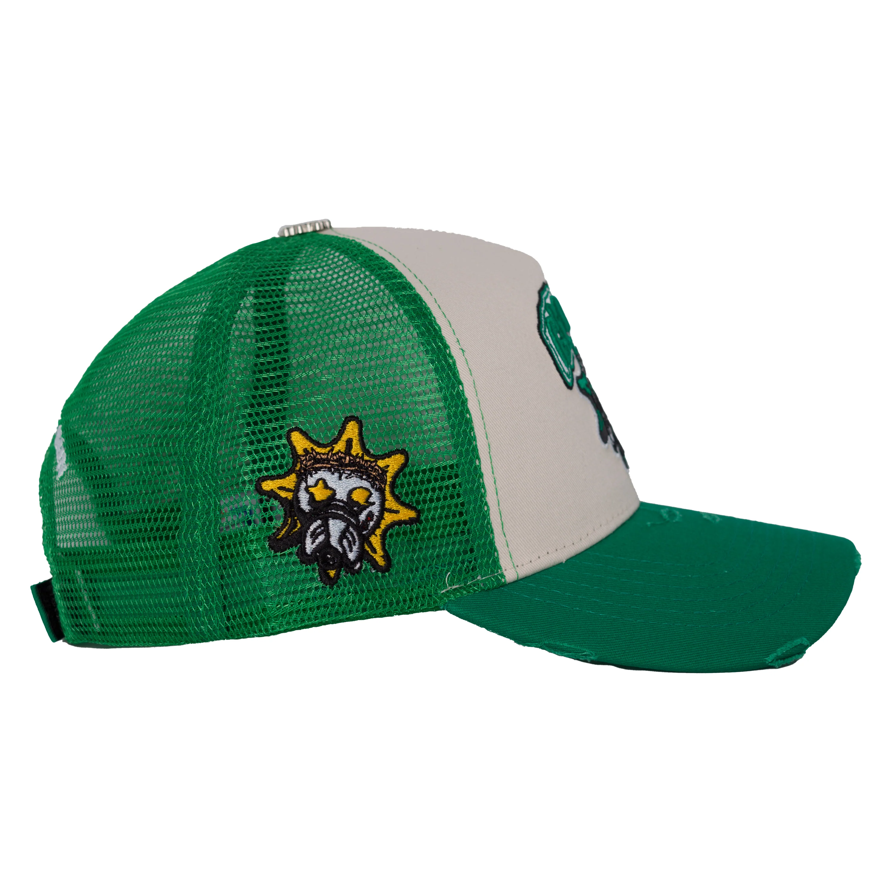 Glo Gang Classic Logo Trucker Hat (Green/White) - Image 3
