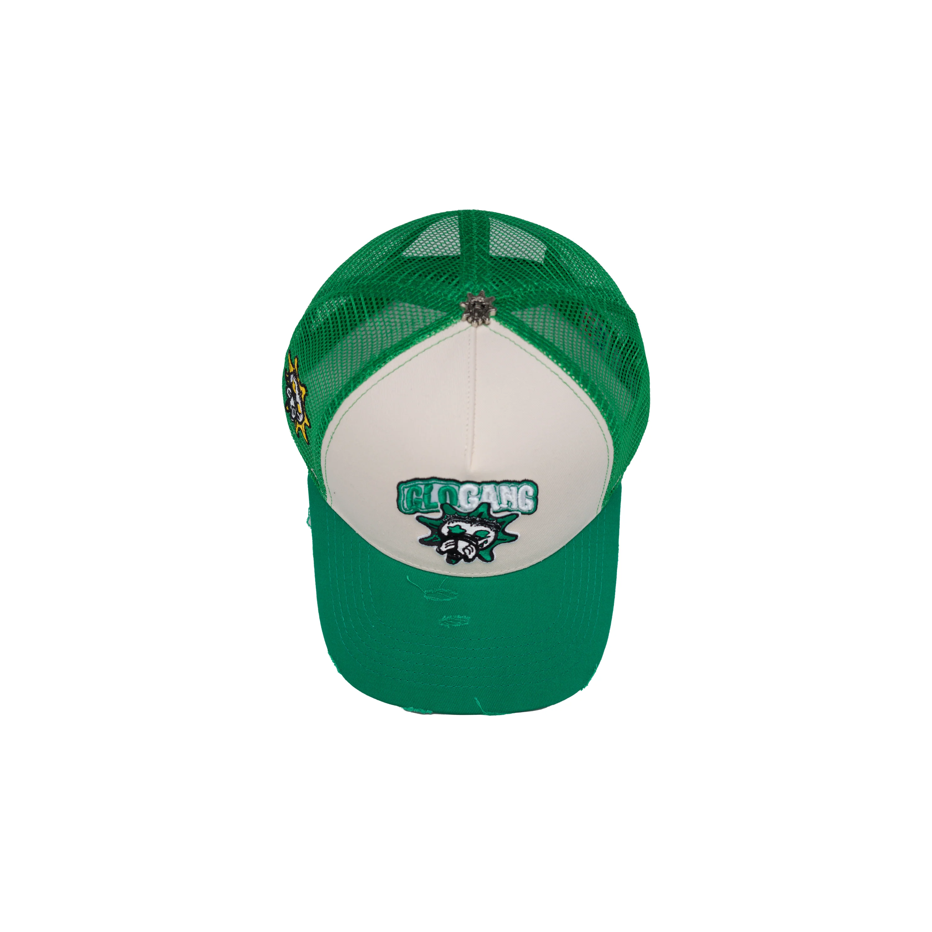 Glo Gang Classic Logo Trucker Hat (Green/White) - Image 4