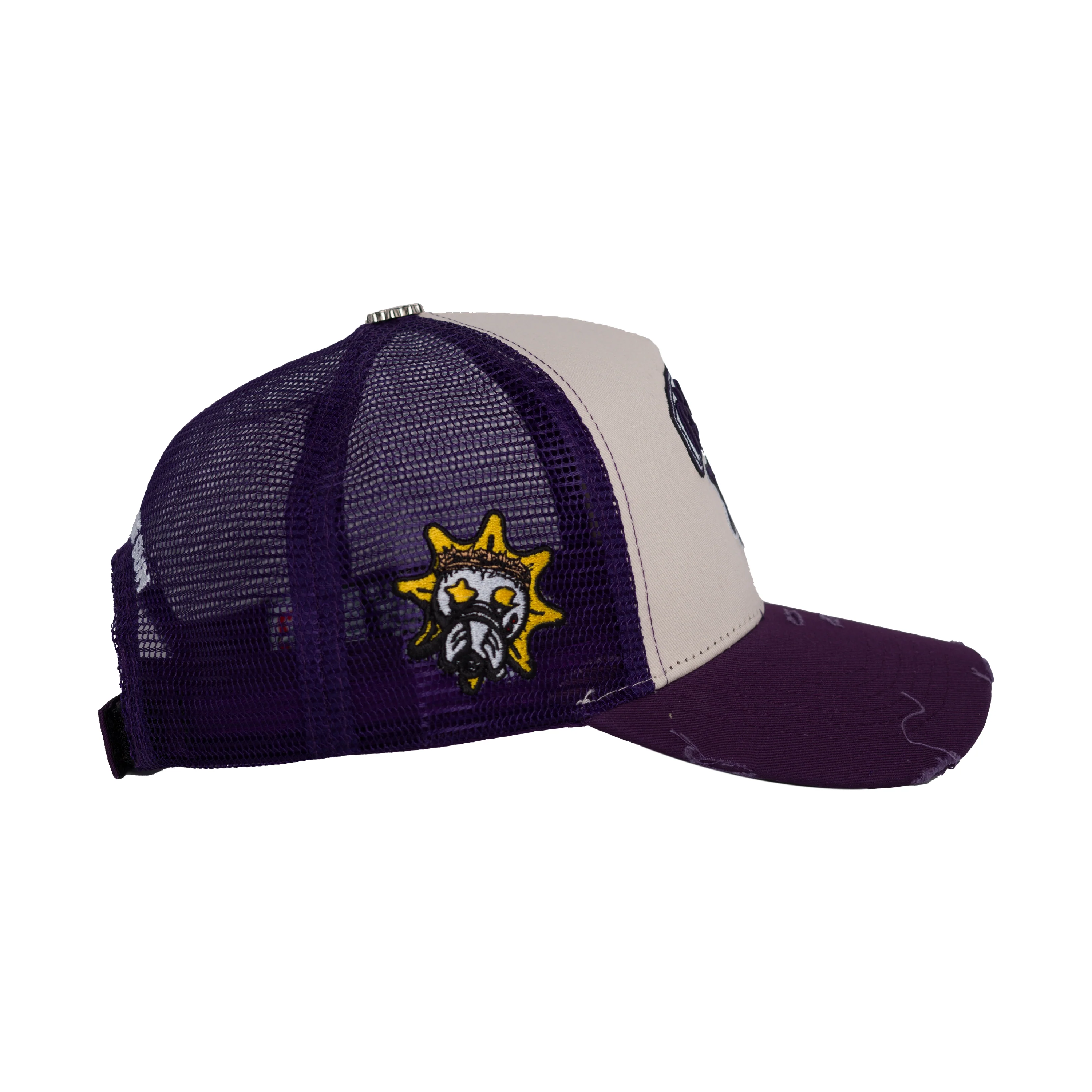 Glo Gang Classic Logo Trucker Hat (Purple/White) - Image 4
