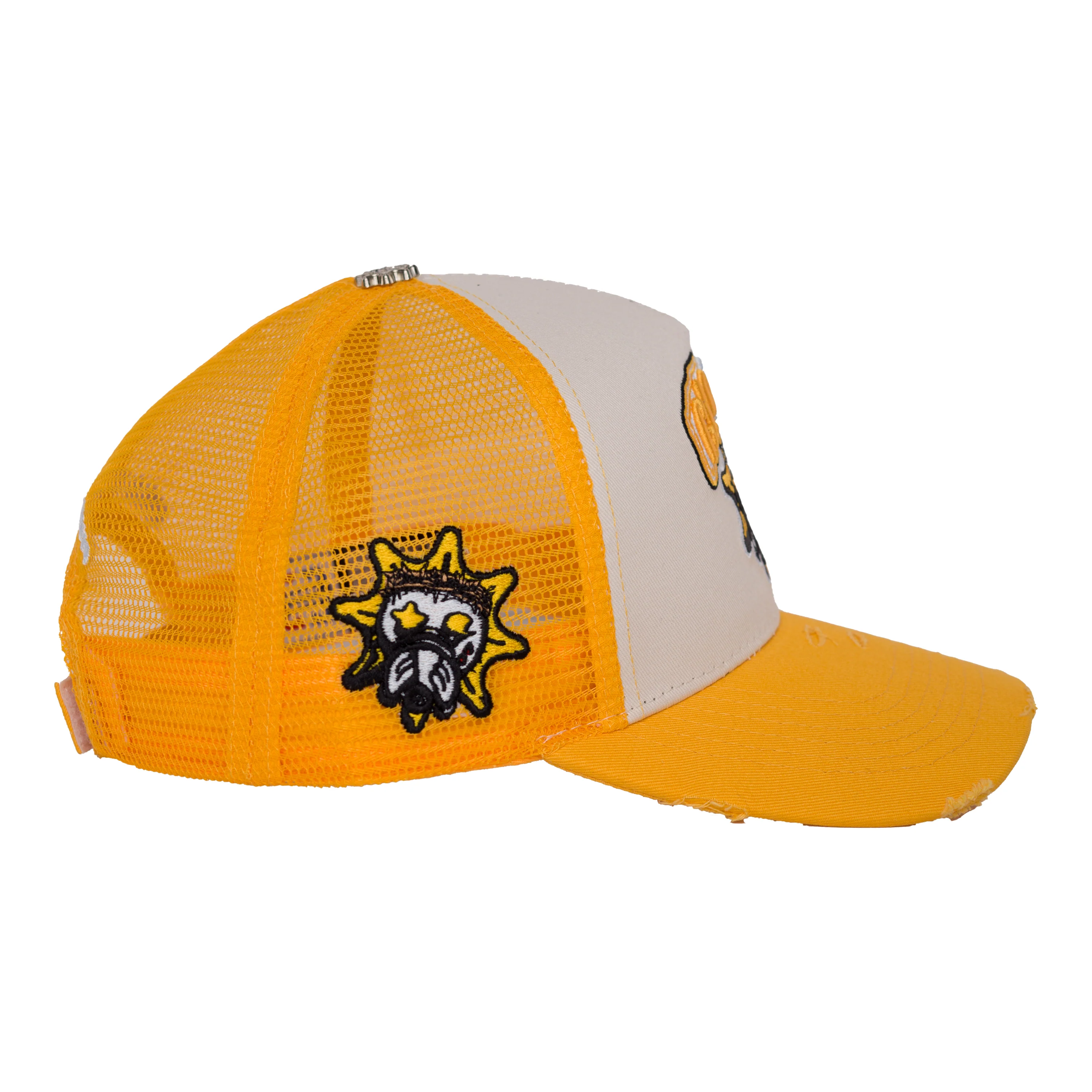 Glo Gang Classic Logo Trucker Hat (Yellow/White) - Image 2