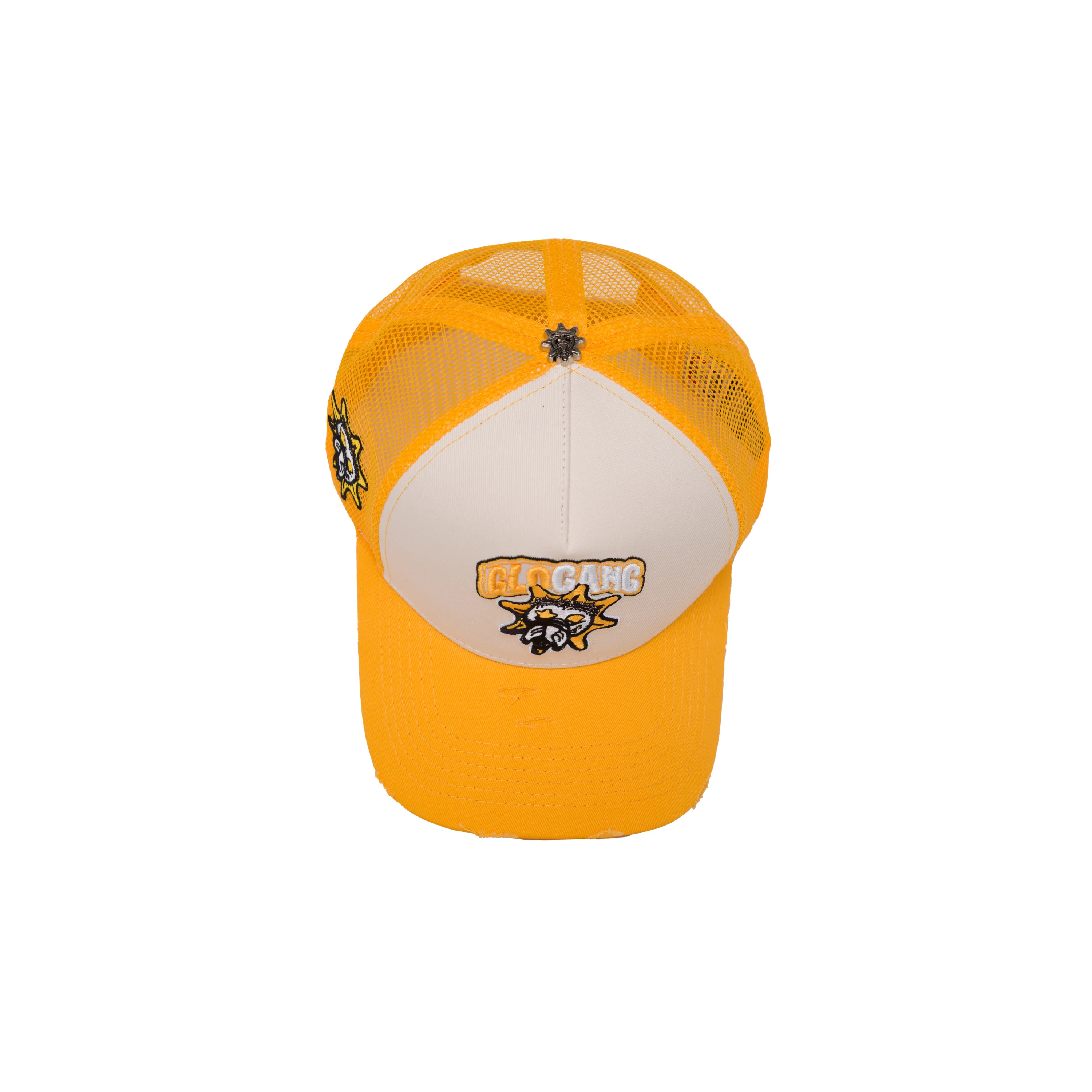 Glo Gang Classic Logo Trucker Hat (Yellow/White) - Image 4