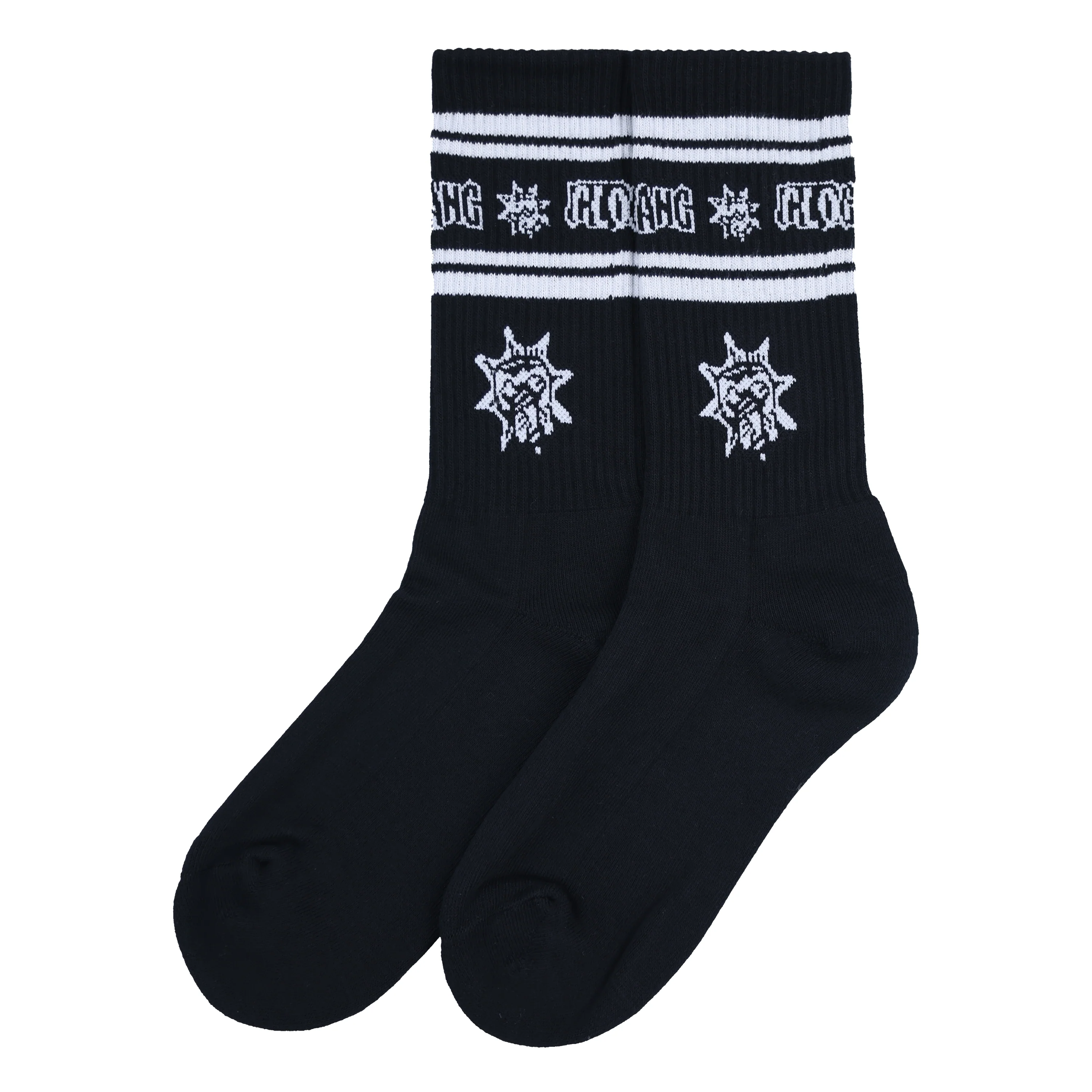 Glo Gang Logo Stripe Socks (Black) - Image 2
