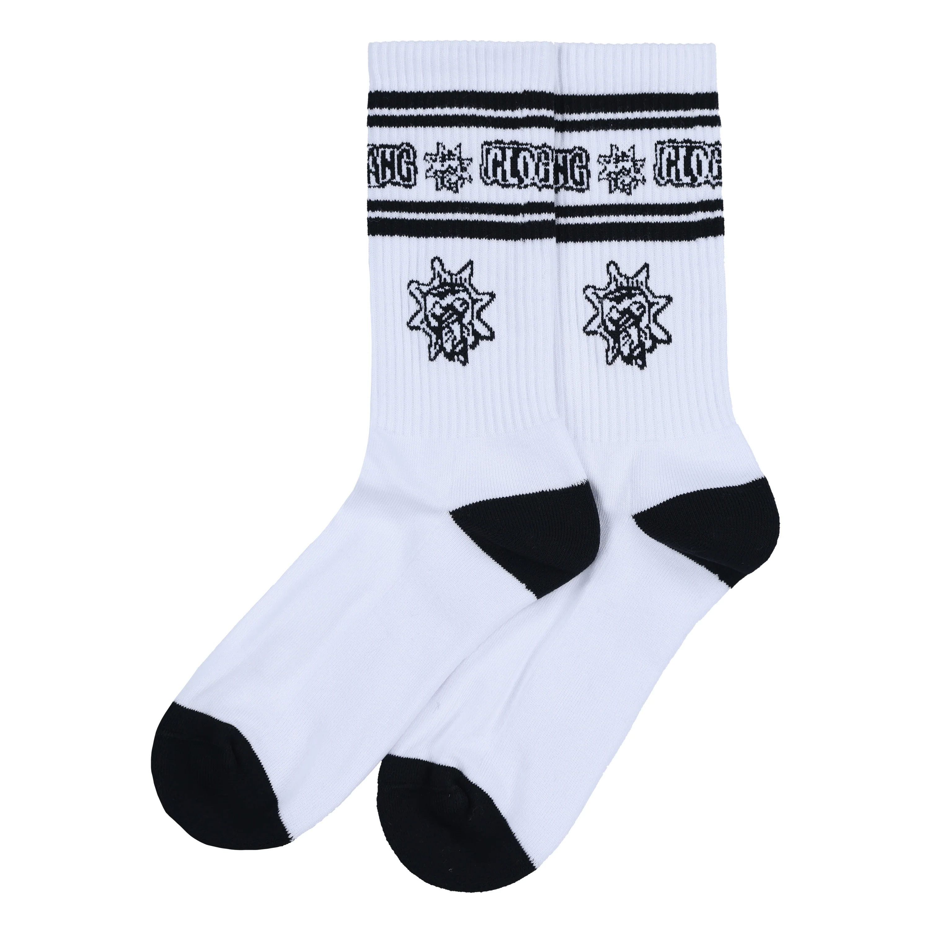Glo Gang Logo Stripe Socks (White) - Image 2