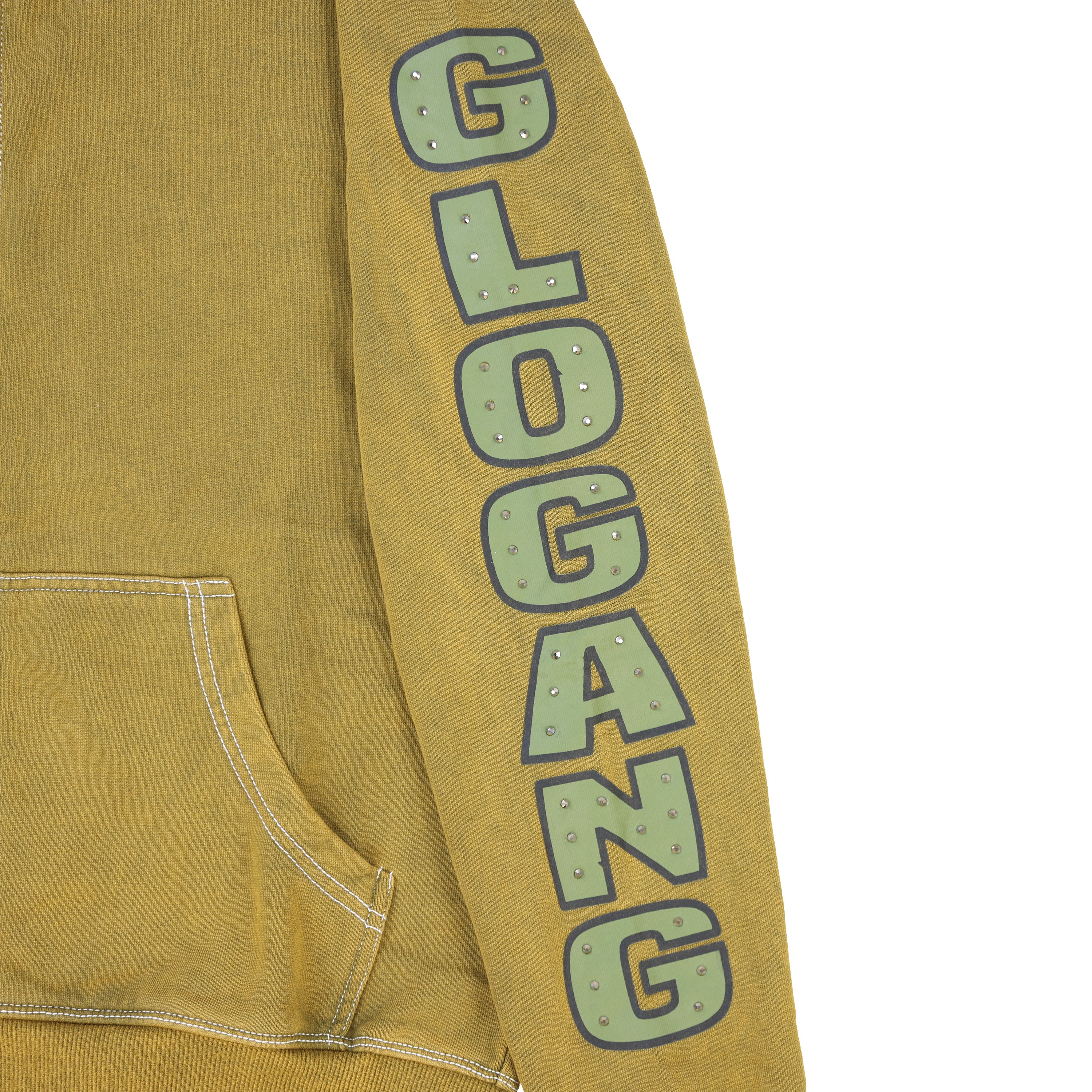 Glo Gang Renegades Full Zip Hoodie (Olive Washed) - Image 3