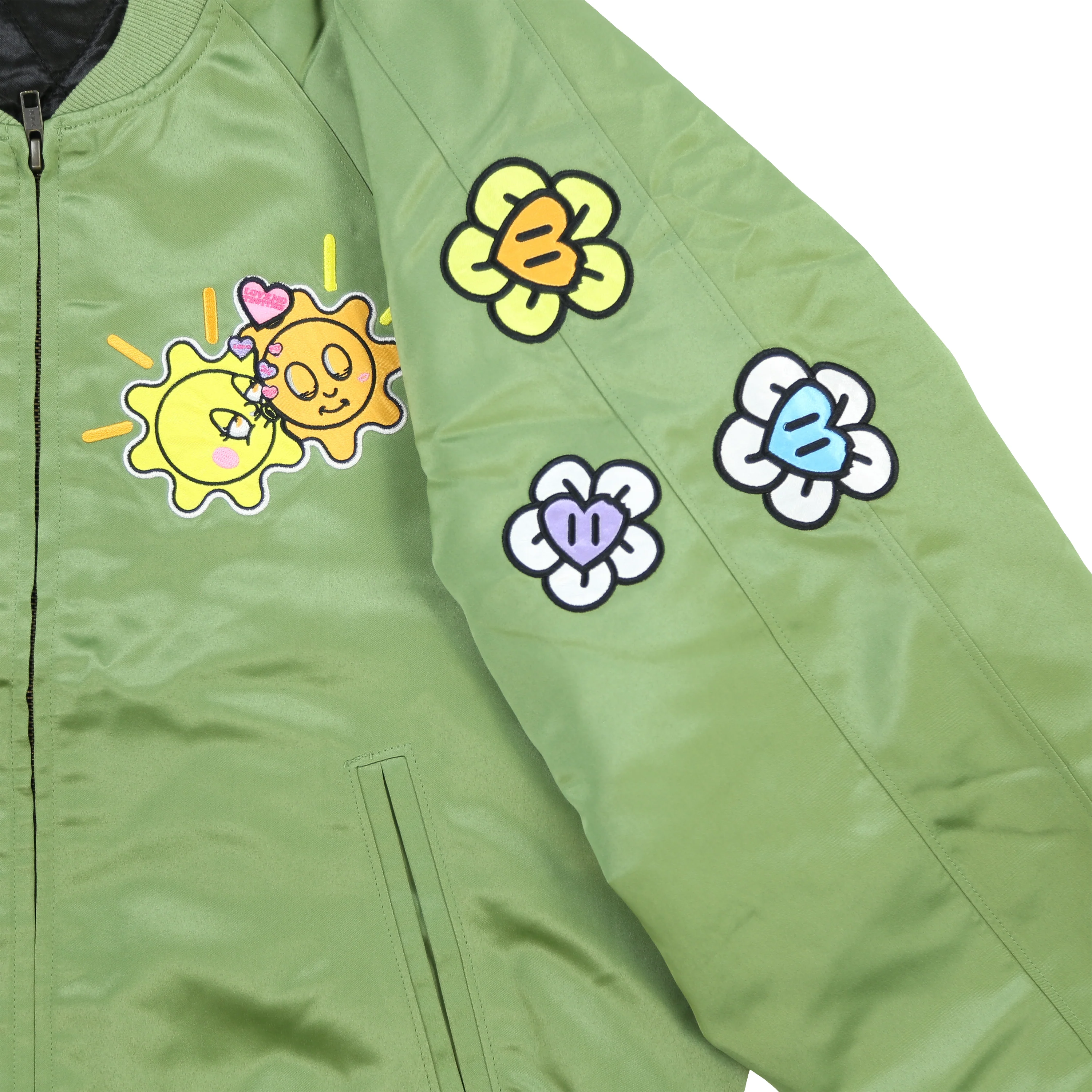 Glo Gang Satin Bomber (Vintage Green) - Image 3