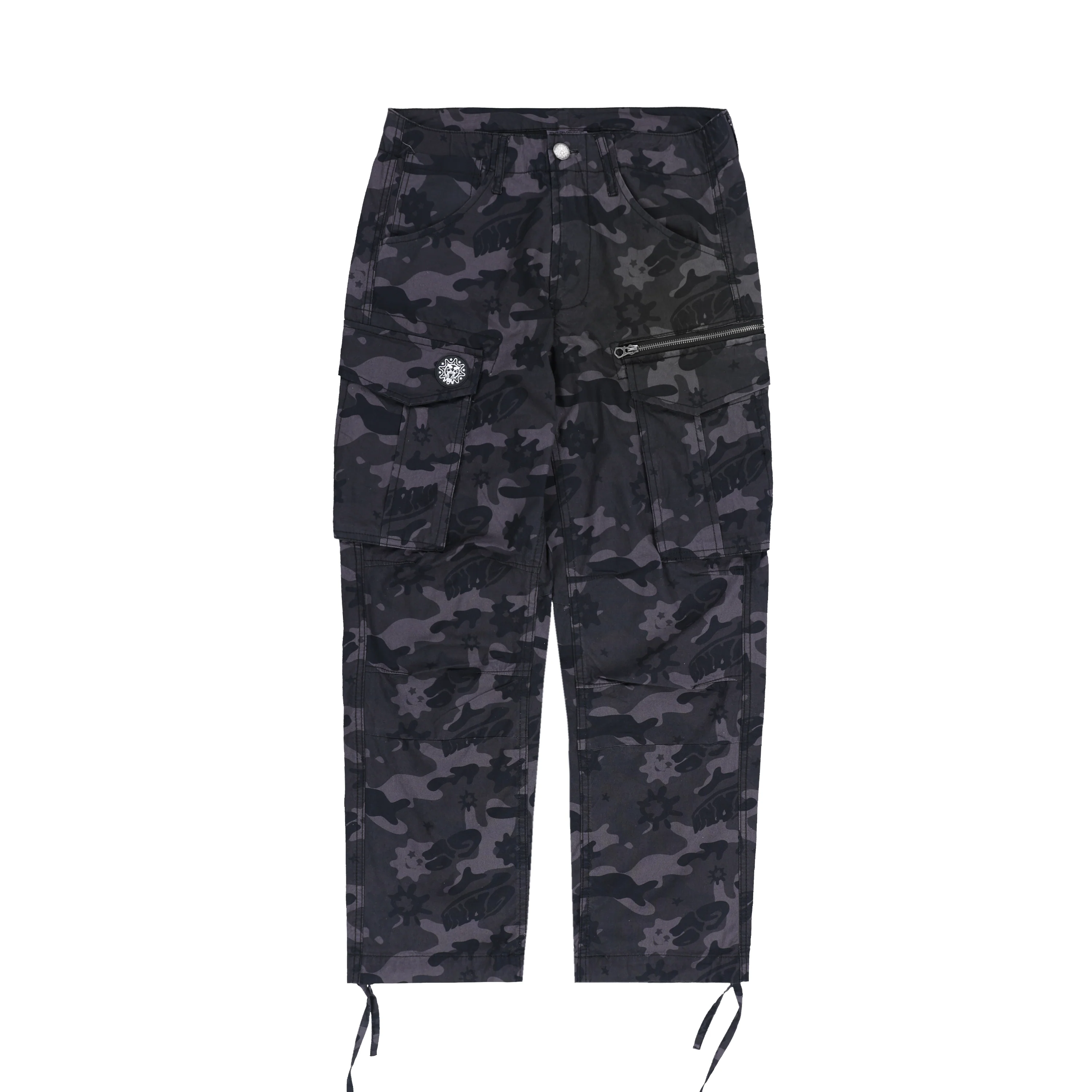 Glo Gang Side Zip Tapered Pant (Black Camo)