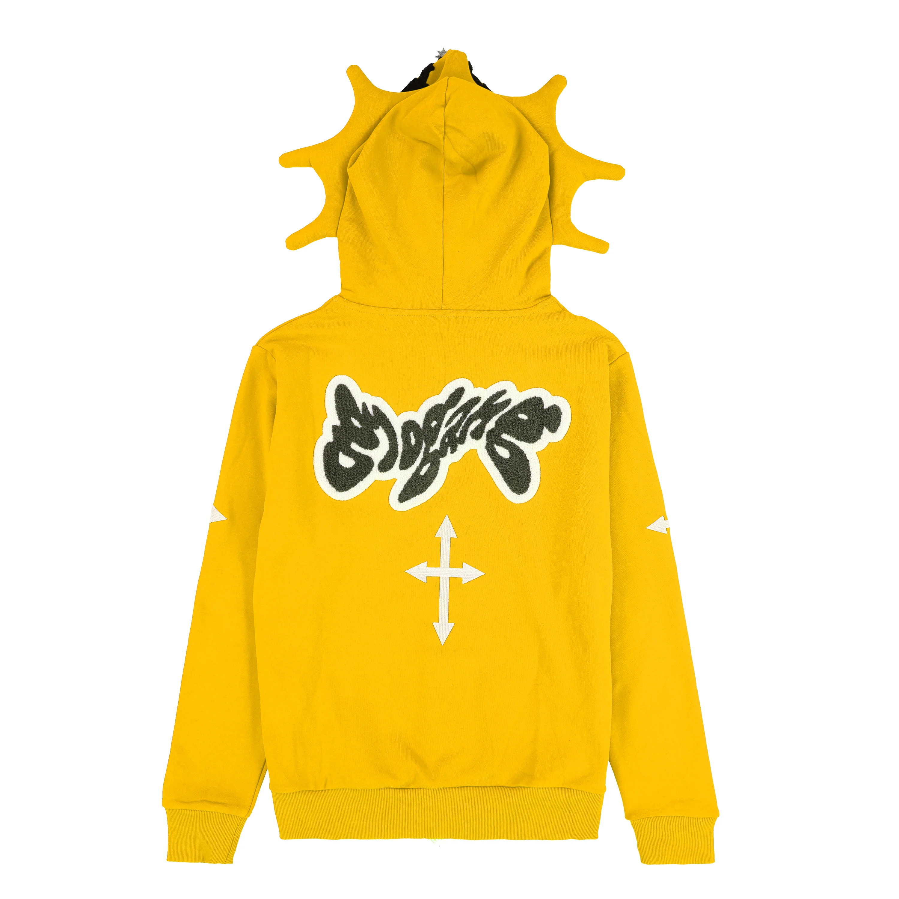 Glo Man Full Zip Hoodie (Yellow) - Image 2