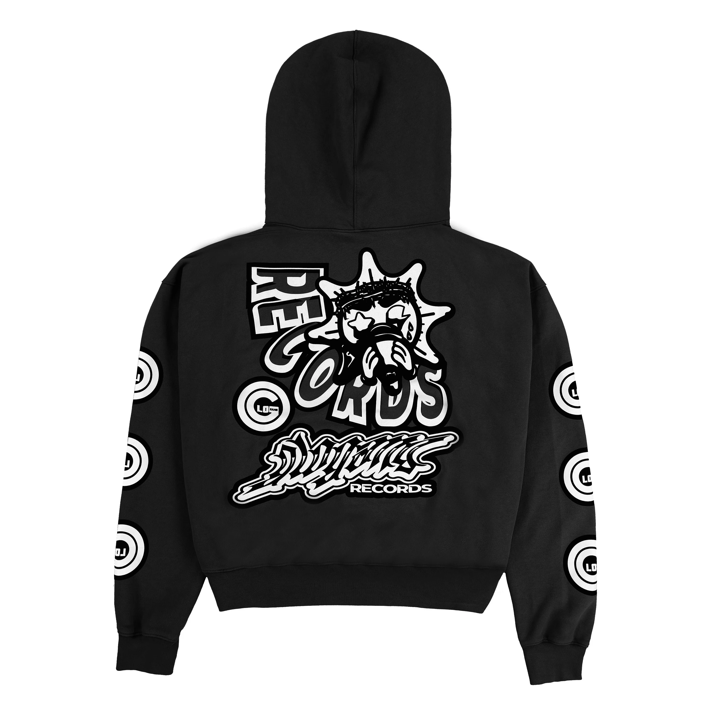 Glo Records Hoodie (Black) - Image 2