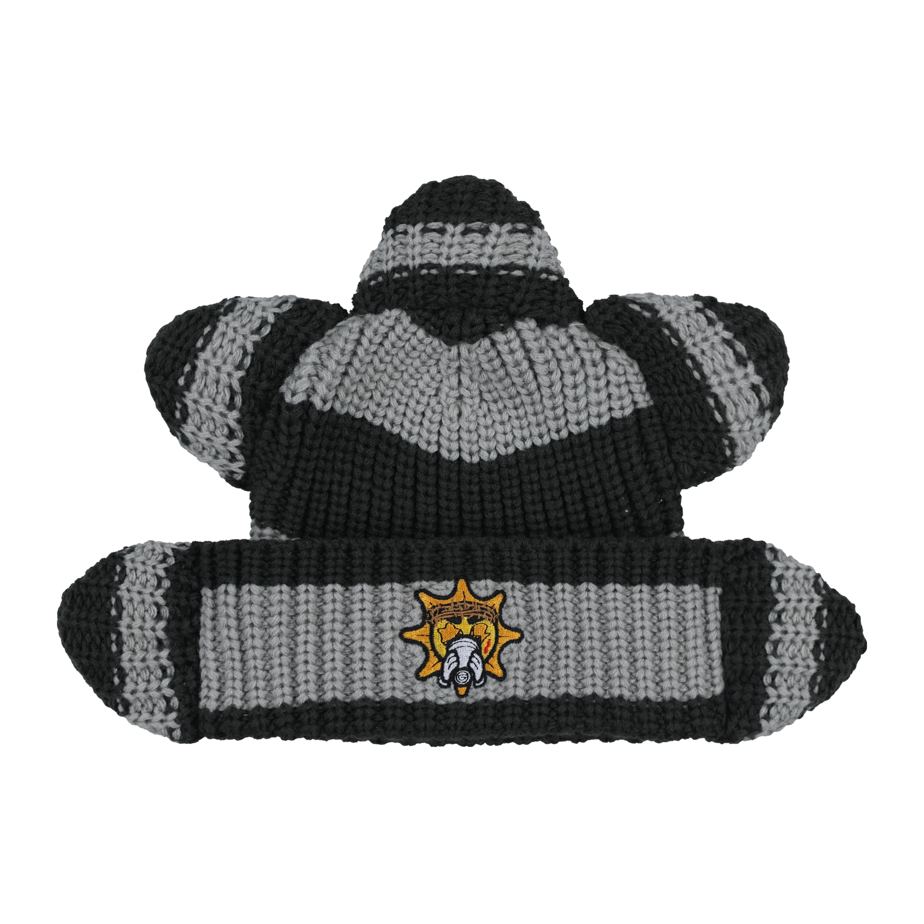 Glo Rising Sun Beanie (Grey Stripe)