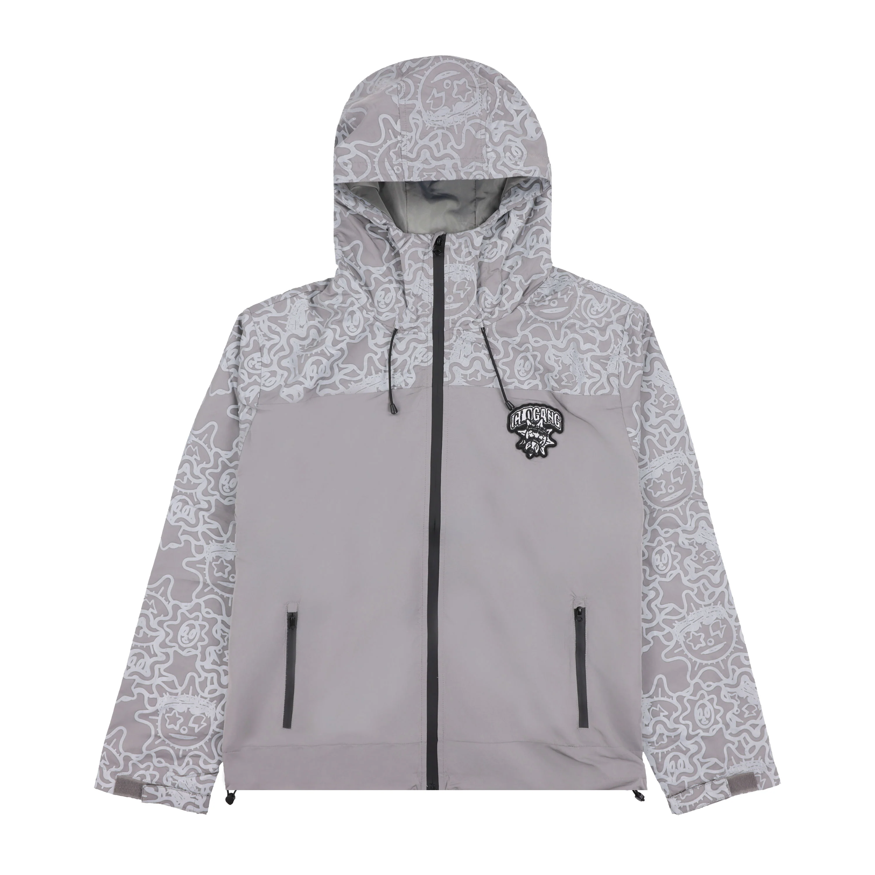 Glo Stars and Sun Windbreaker (Charcoal Grey)