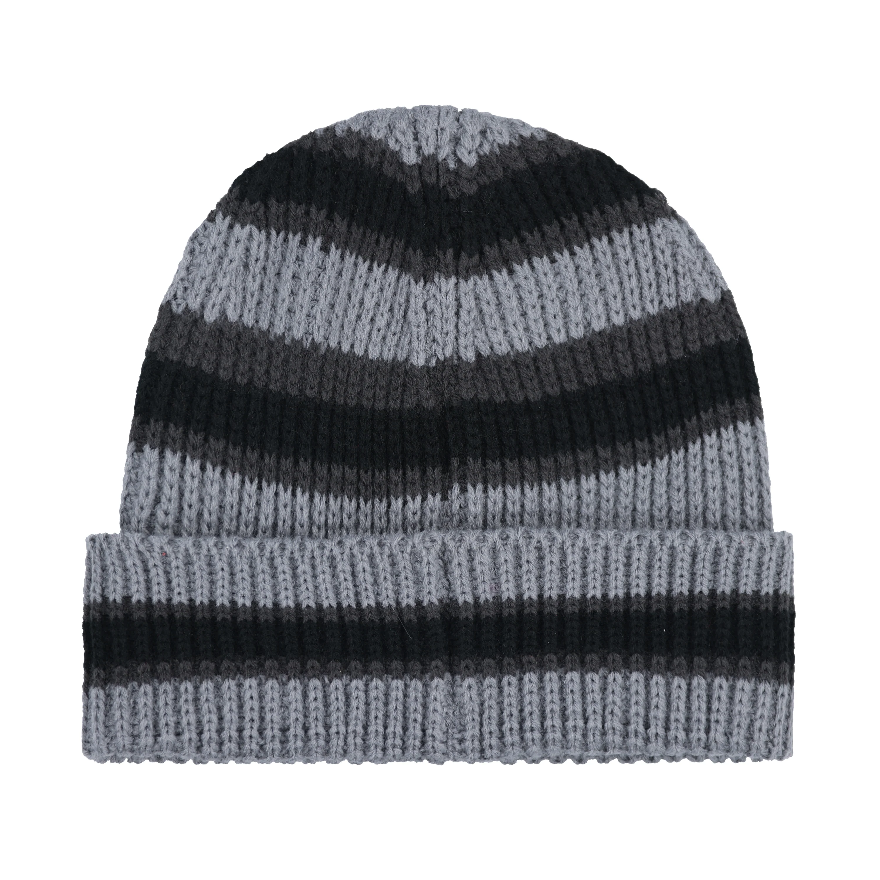 Glo Stripe Beanie (Black/Grey) - Image 2