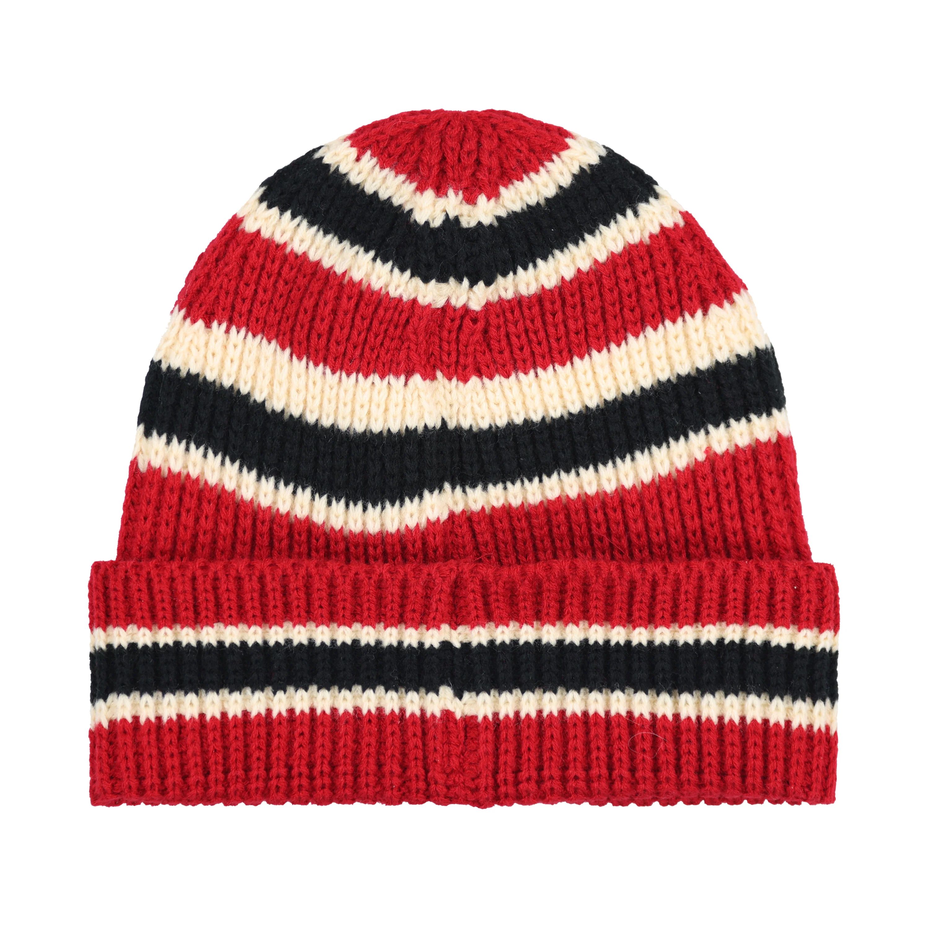 Glo Stripe Beanie (Black/Red) - Image 2