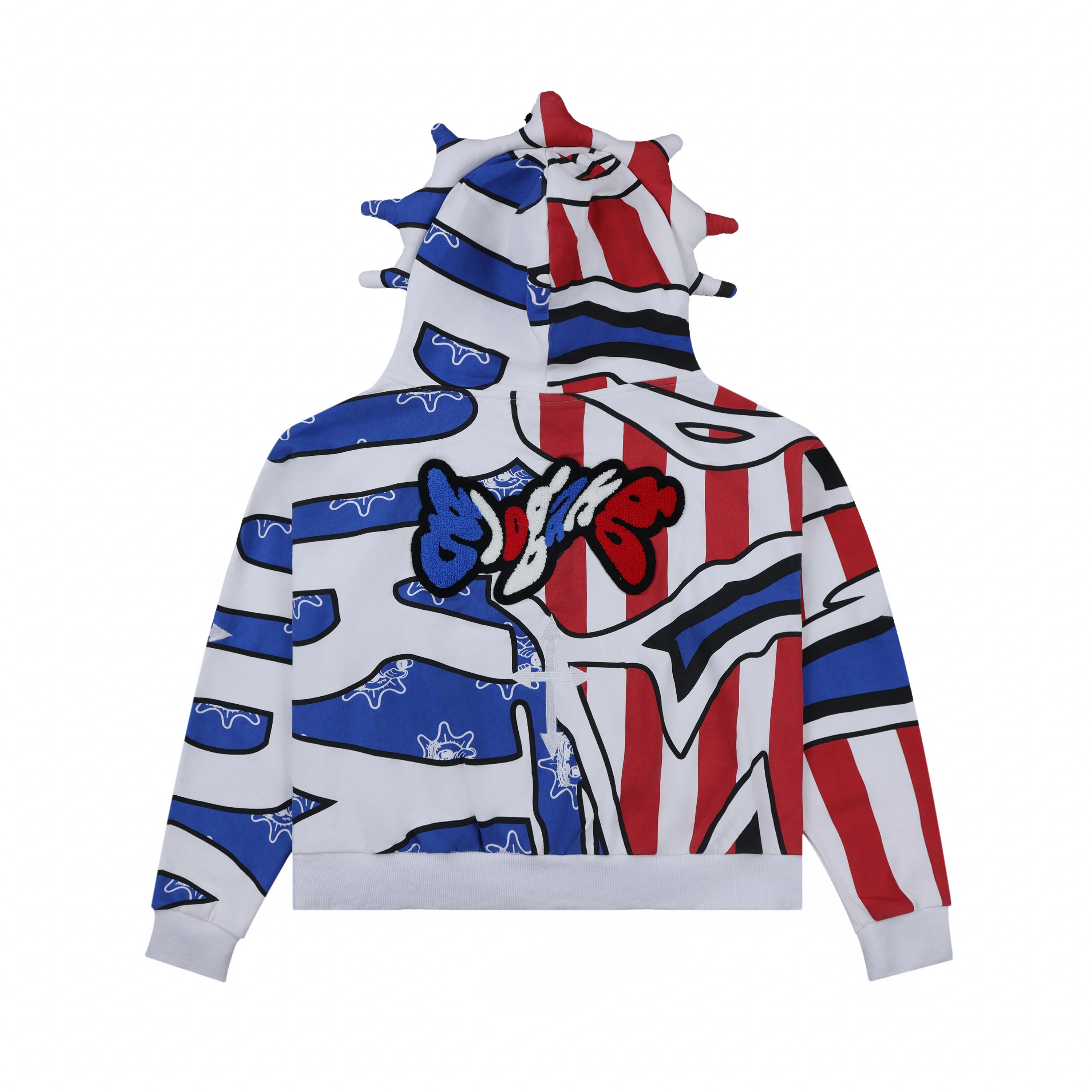 Glory Boy Flag Hoodie (Red/Blue) - Image 2