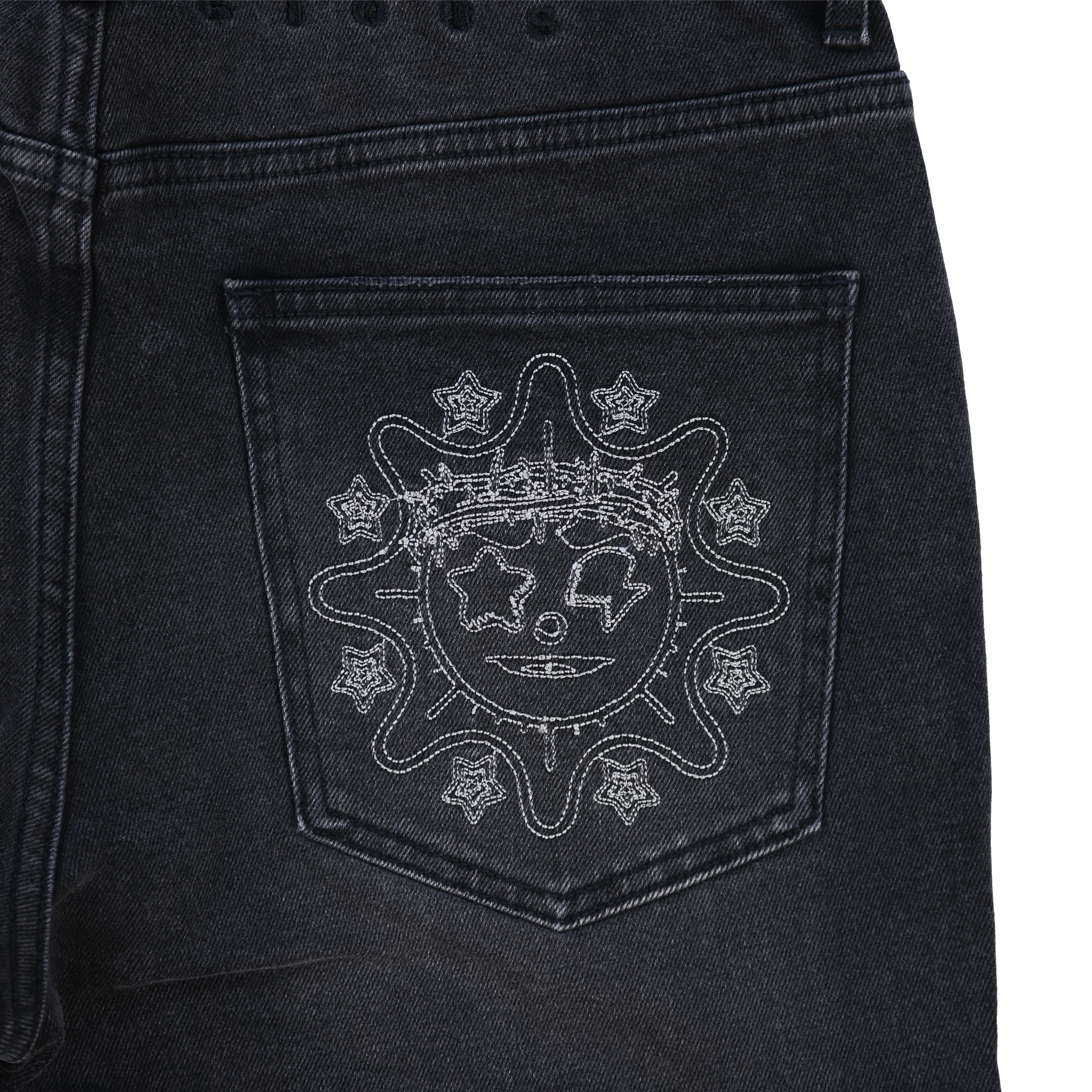 Glo Gang Denim Cargo Flare (Black) - Image 3