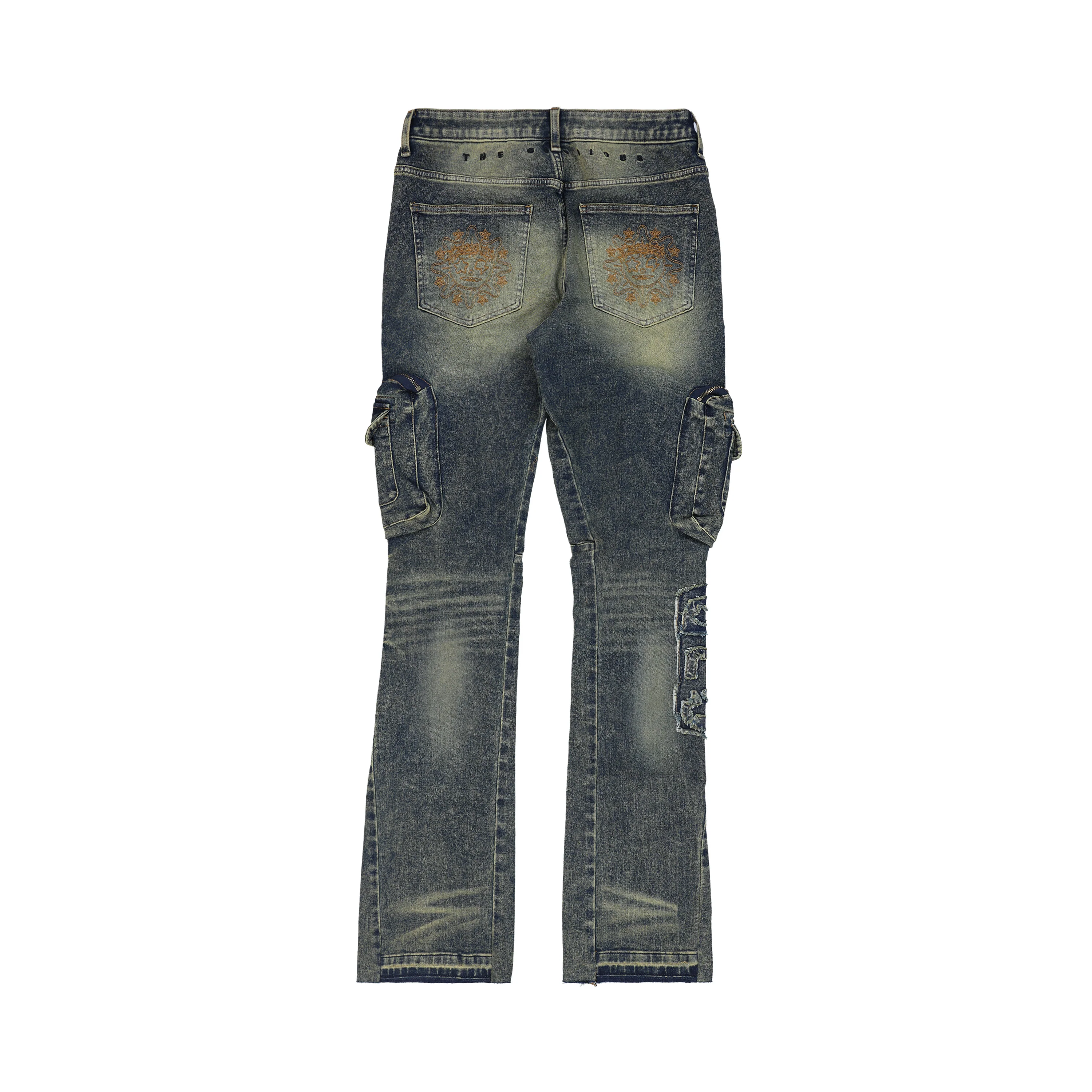 Glo Gang Denim Cargo Flare (Indigo Denim) - Image 2