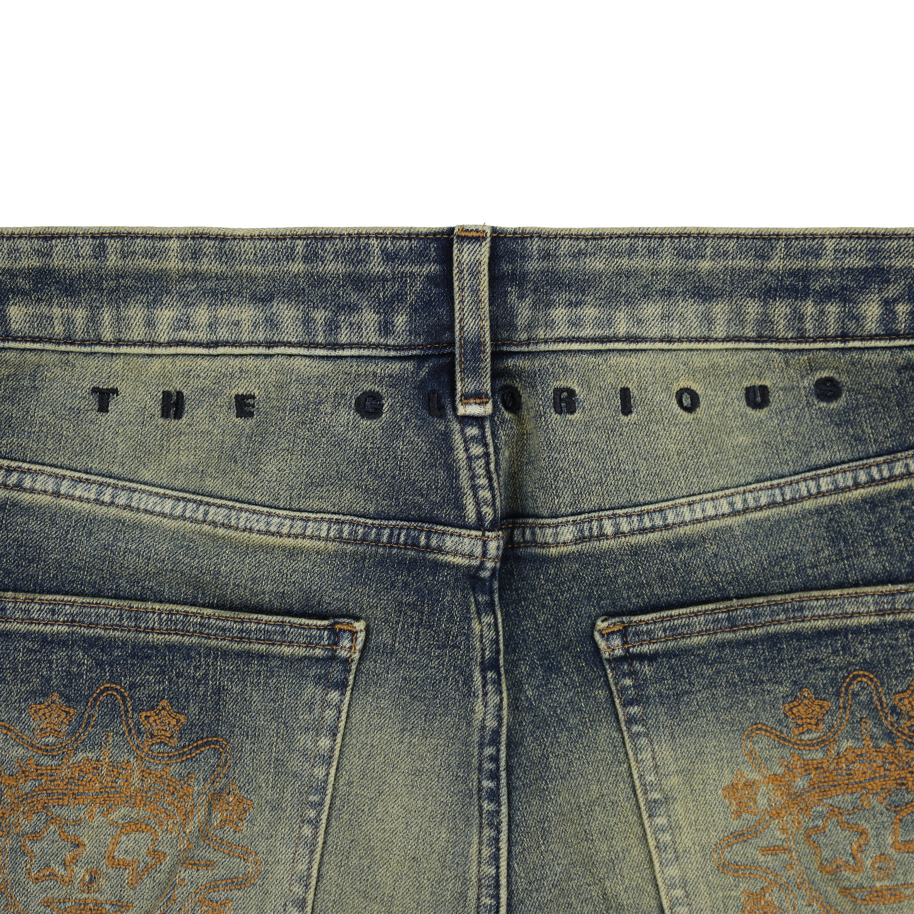 Glo Gang Denim Cargo Flare (Indigo Denim) - Image 3