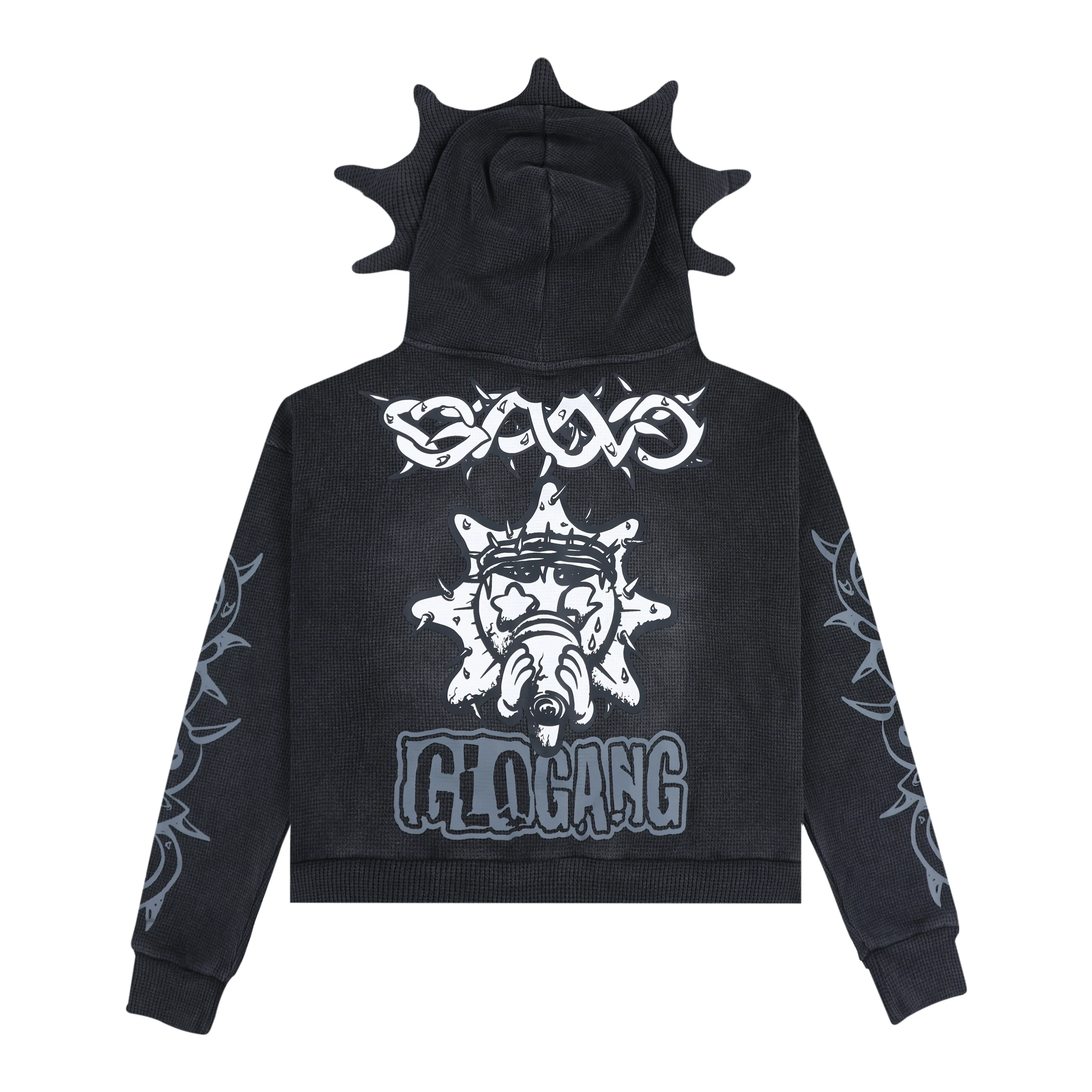Glory Thorn Full Zip Hoodie (Black) - Image 2