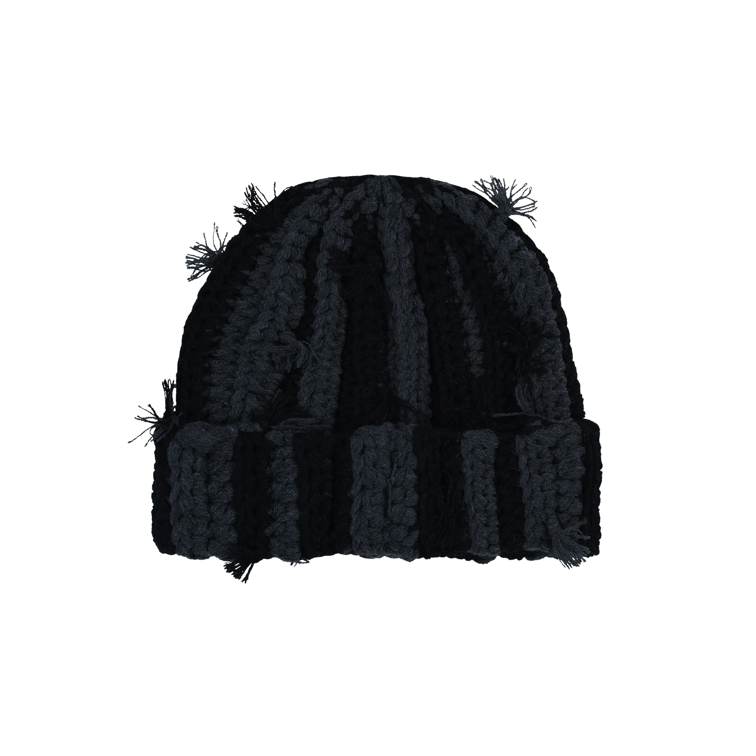 Hand Tied Beanie (Black) - Image 2