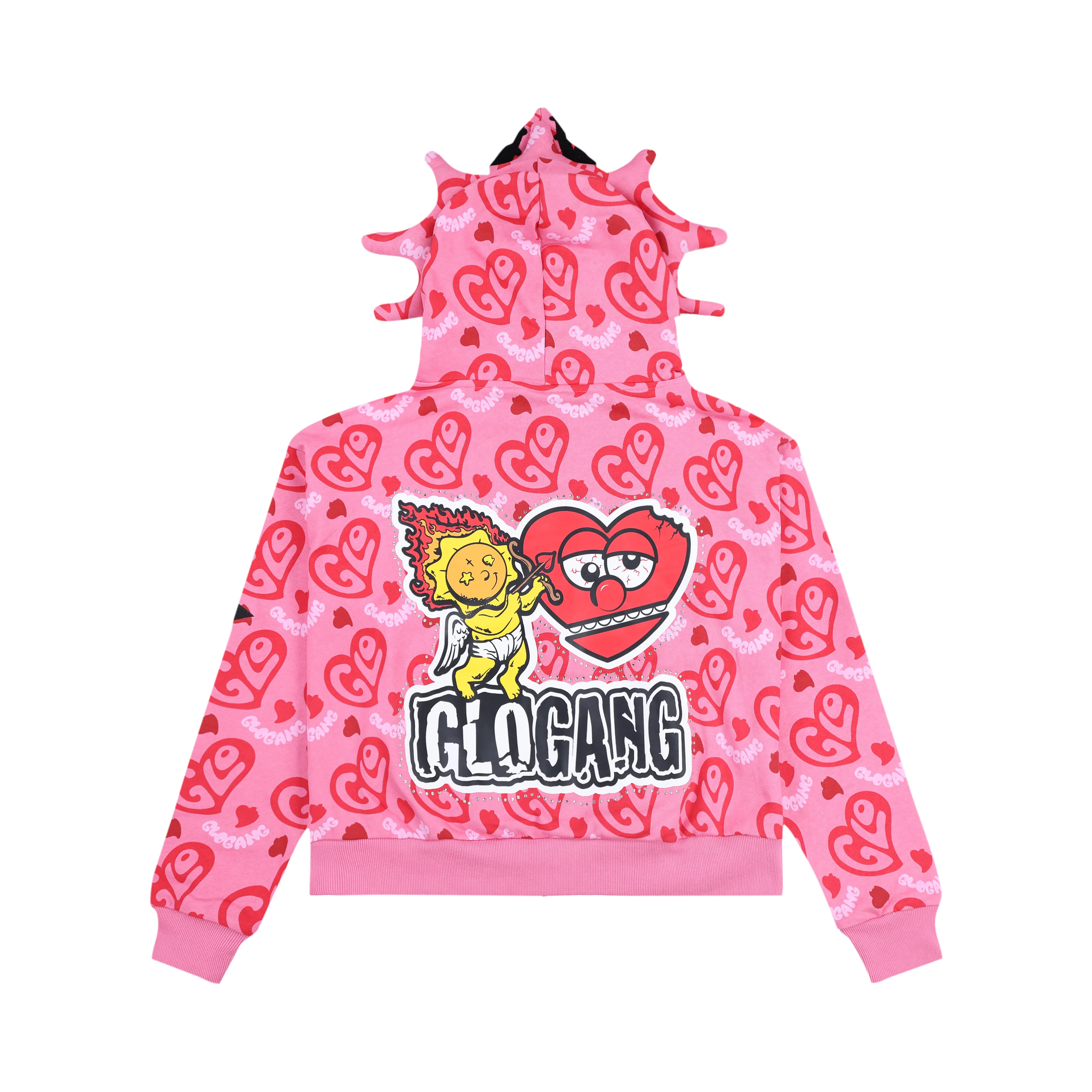 I Heart Glo Full Zip Hoodie (Pink) - Image 2