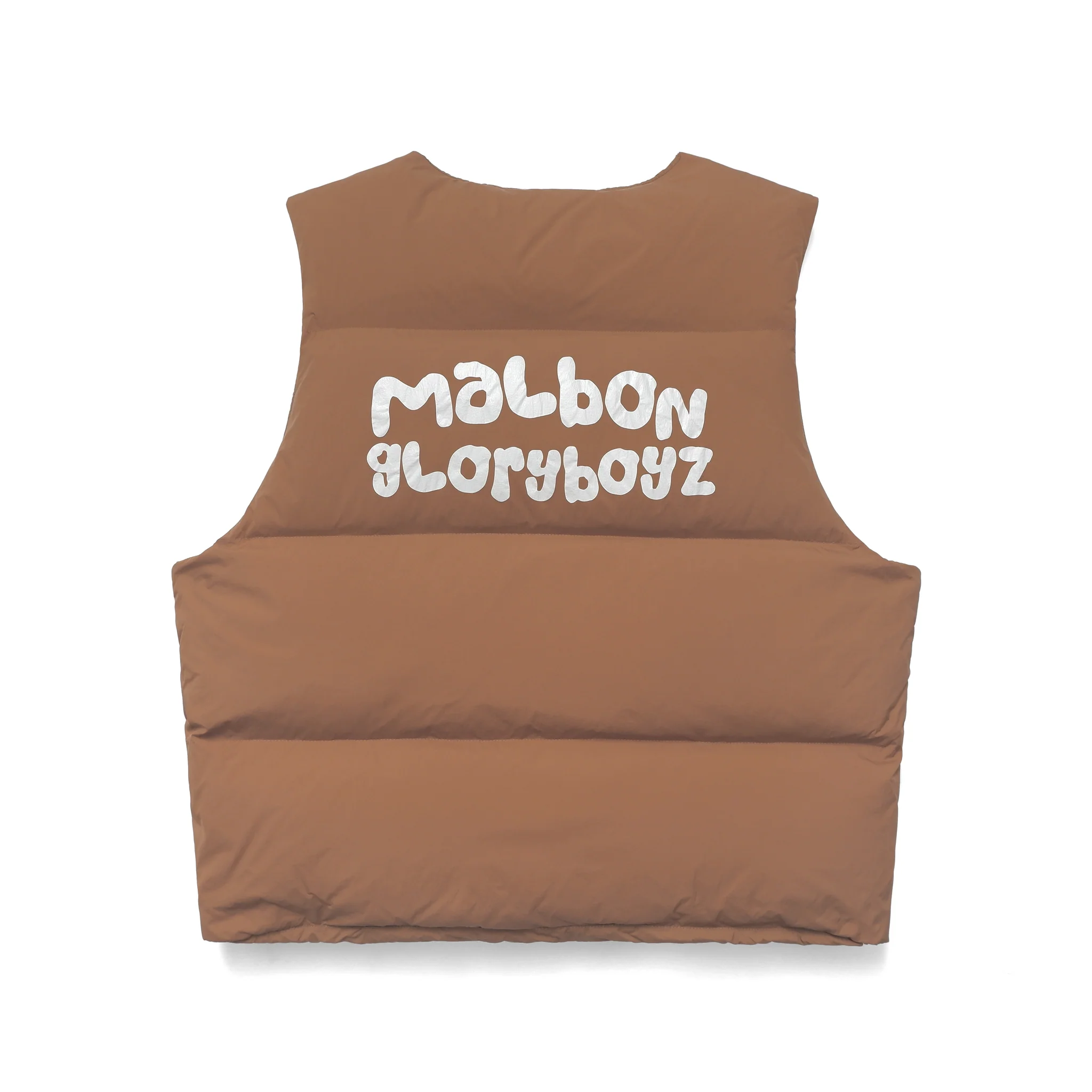 Malbon x Gloryboyz Puffer Vest (Almond) - Image 3