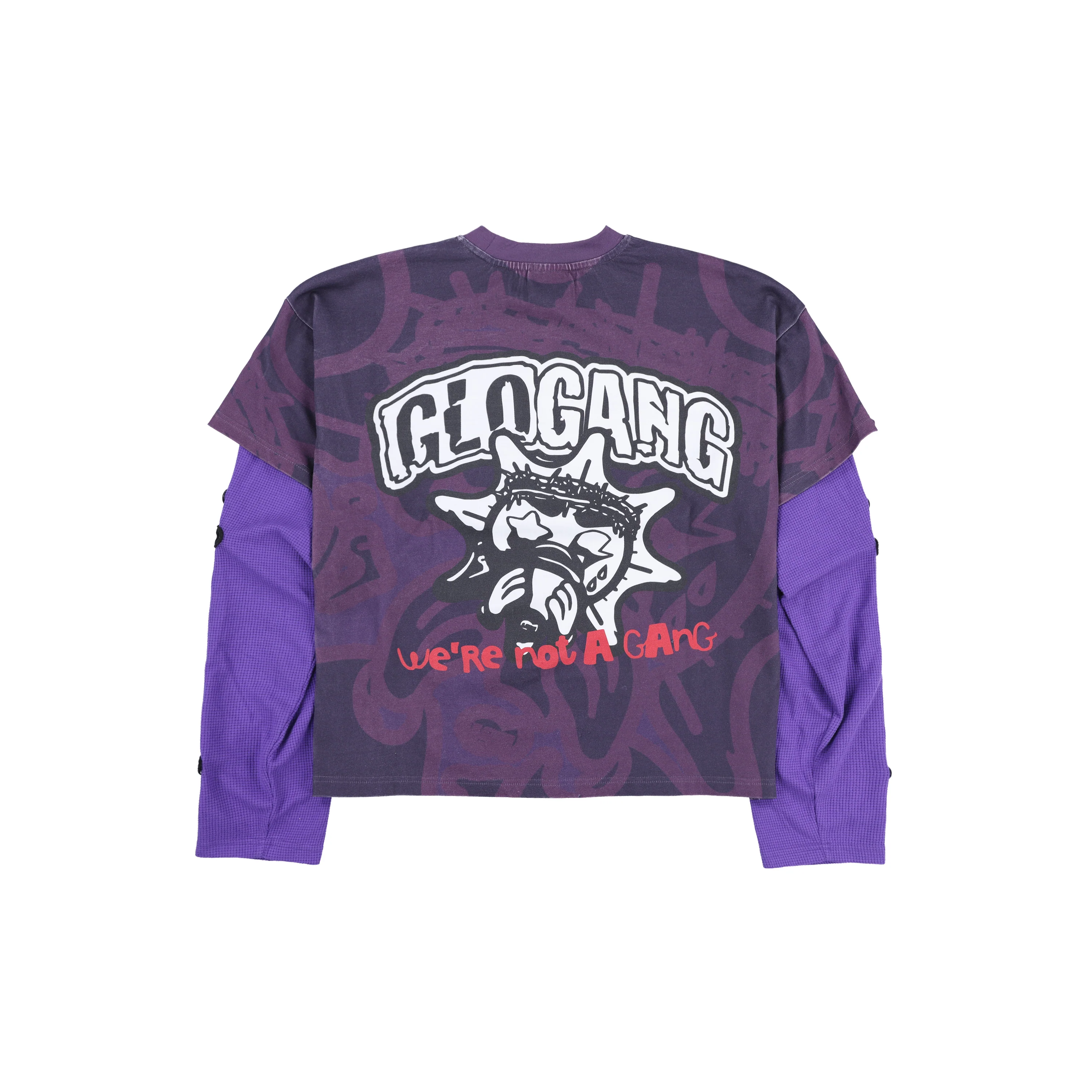 Not A Gang Double Thermal Layer Tee (Purple) - Image 2