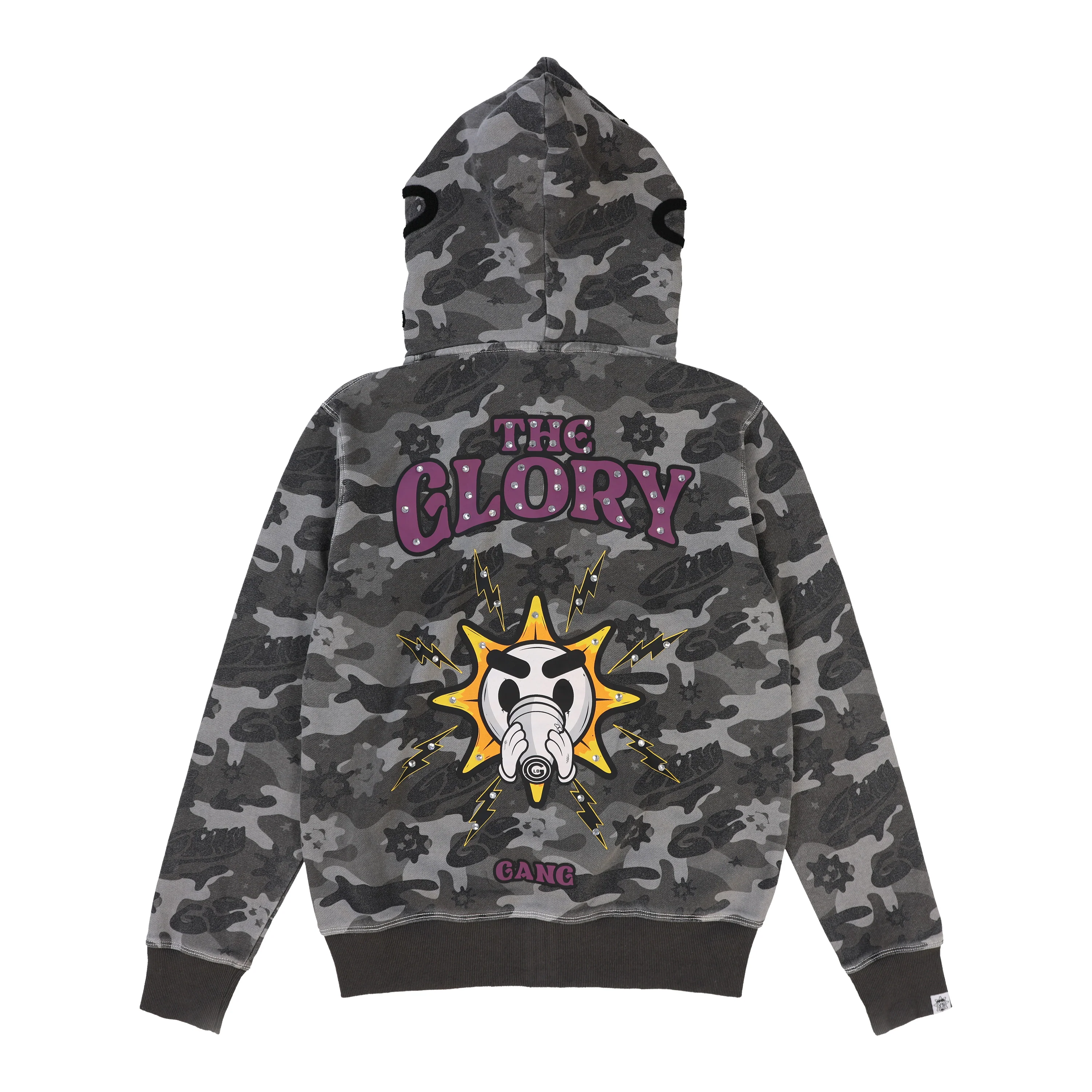 The Glory Full Zip Hoodie (Grey Wash Camo) - Image 2