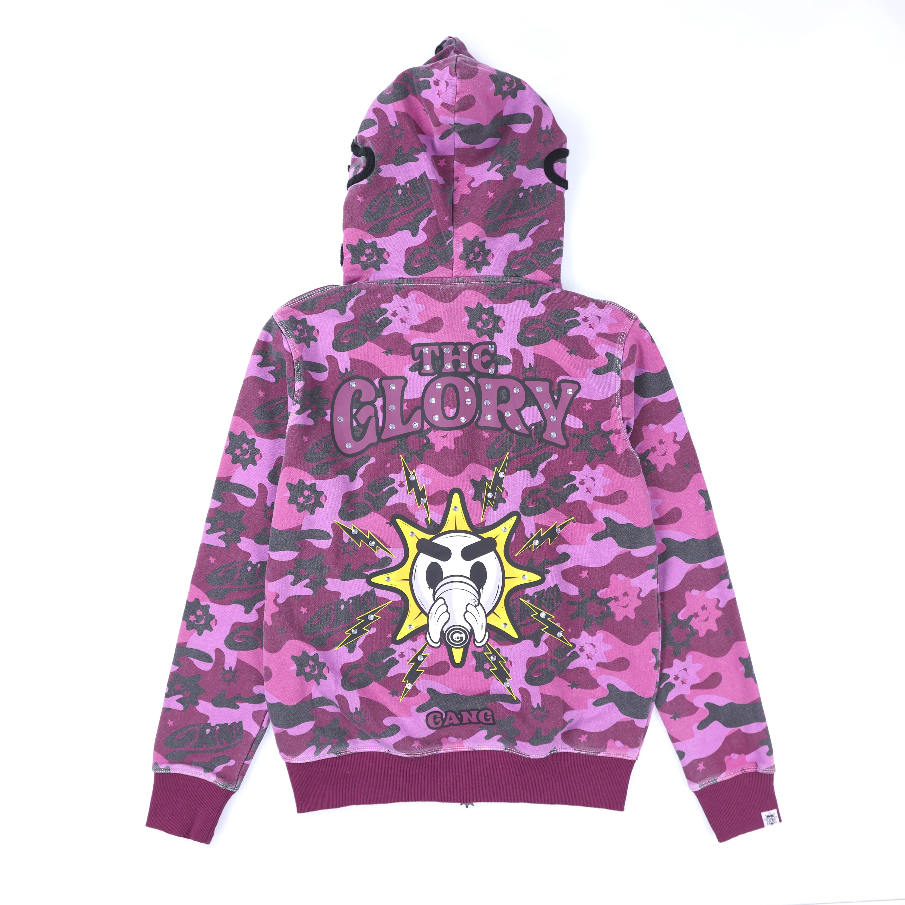 The Glory Full Zip Hoodie (Purple Wash Camo) - Image 2
